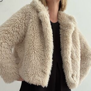 Old Navy Women's Crème Teddy Jacket